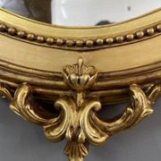 Napoleon III Gilded Wood Oval Mirror