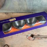 4 coquetiers vintage acier inoxydable - emballage d’origine