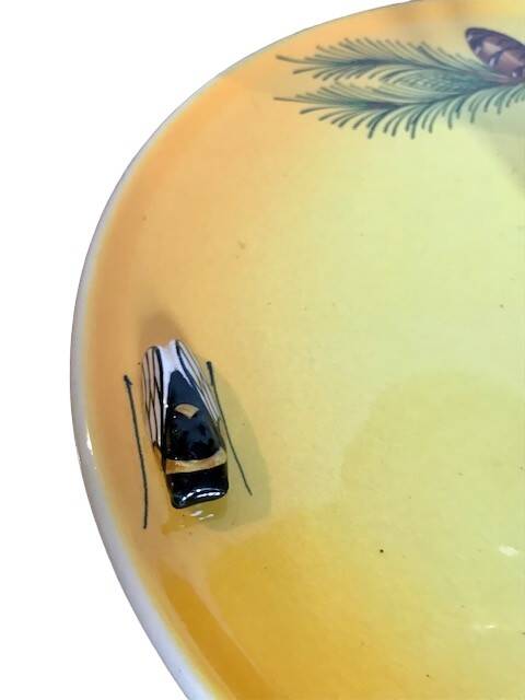 Vintage Vallauris earthenware cicada presentation dish circa 1950