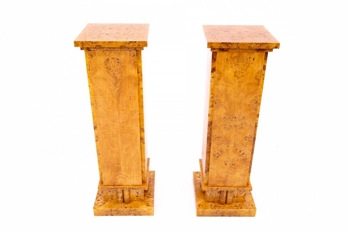Piédestaux Art Déco, années 1940, Pologne.