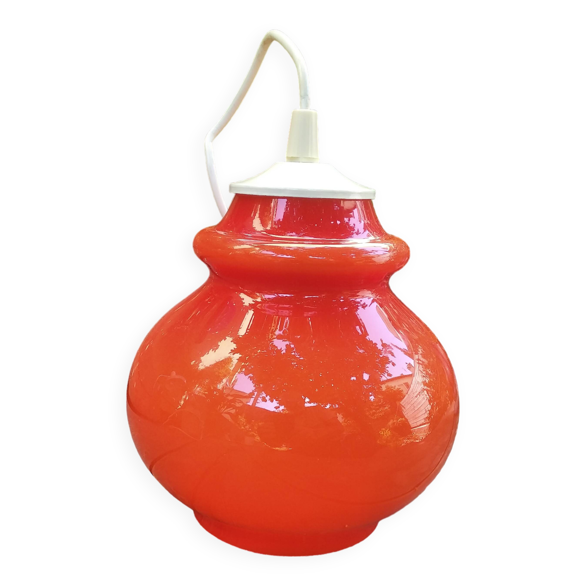 Vintage opaline pendant light