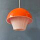 Suspension Space Age in orange and white acrylic glass