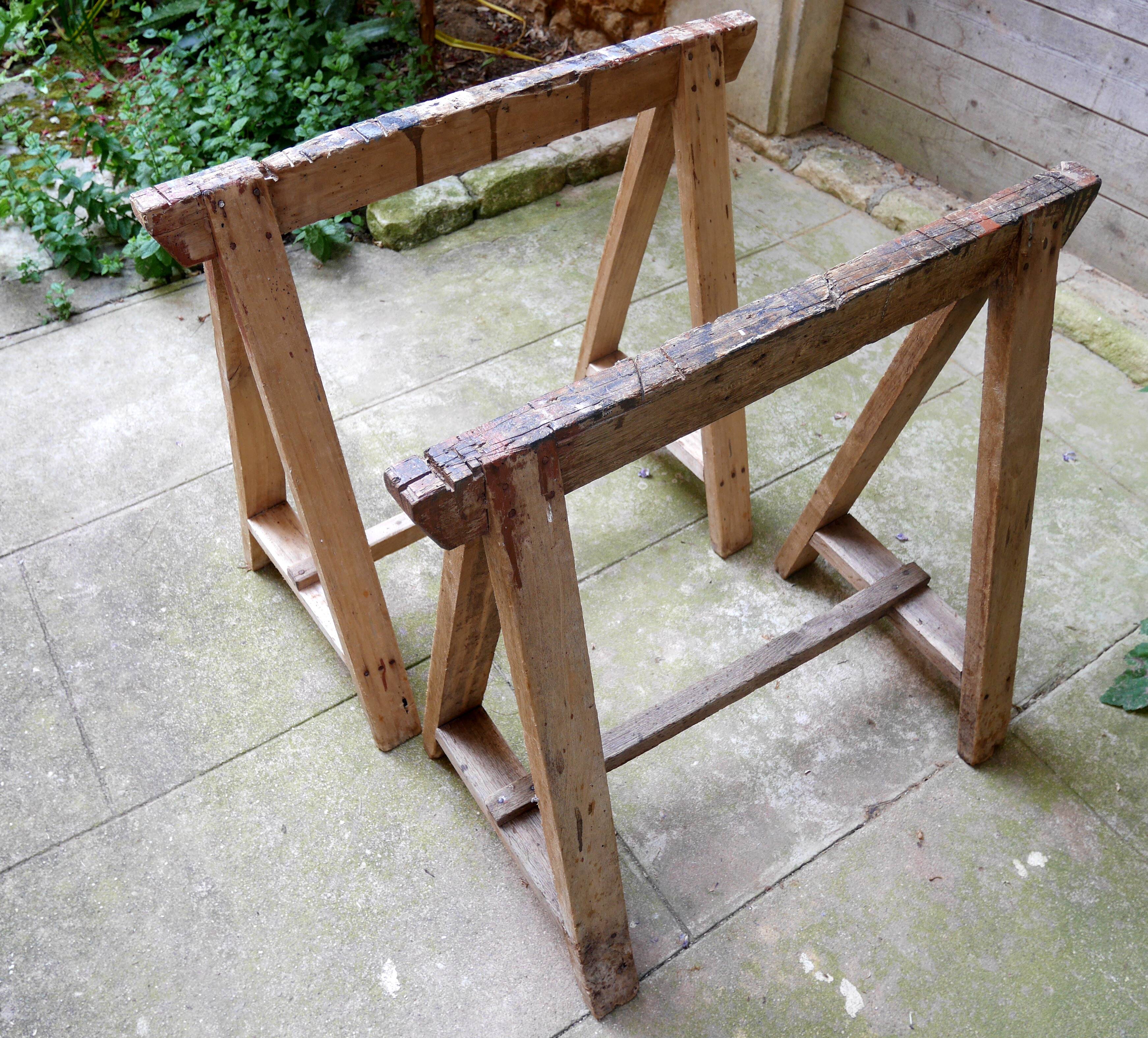 grande table de guinguette en bois sapin
