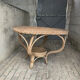 Table d'appoint vintage en rotin et osier tressé