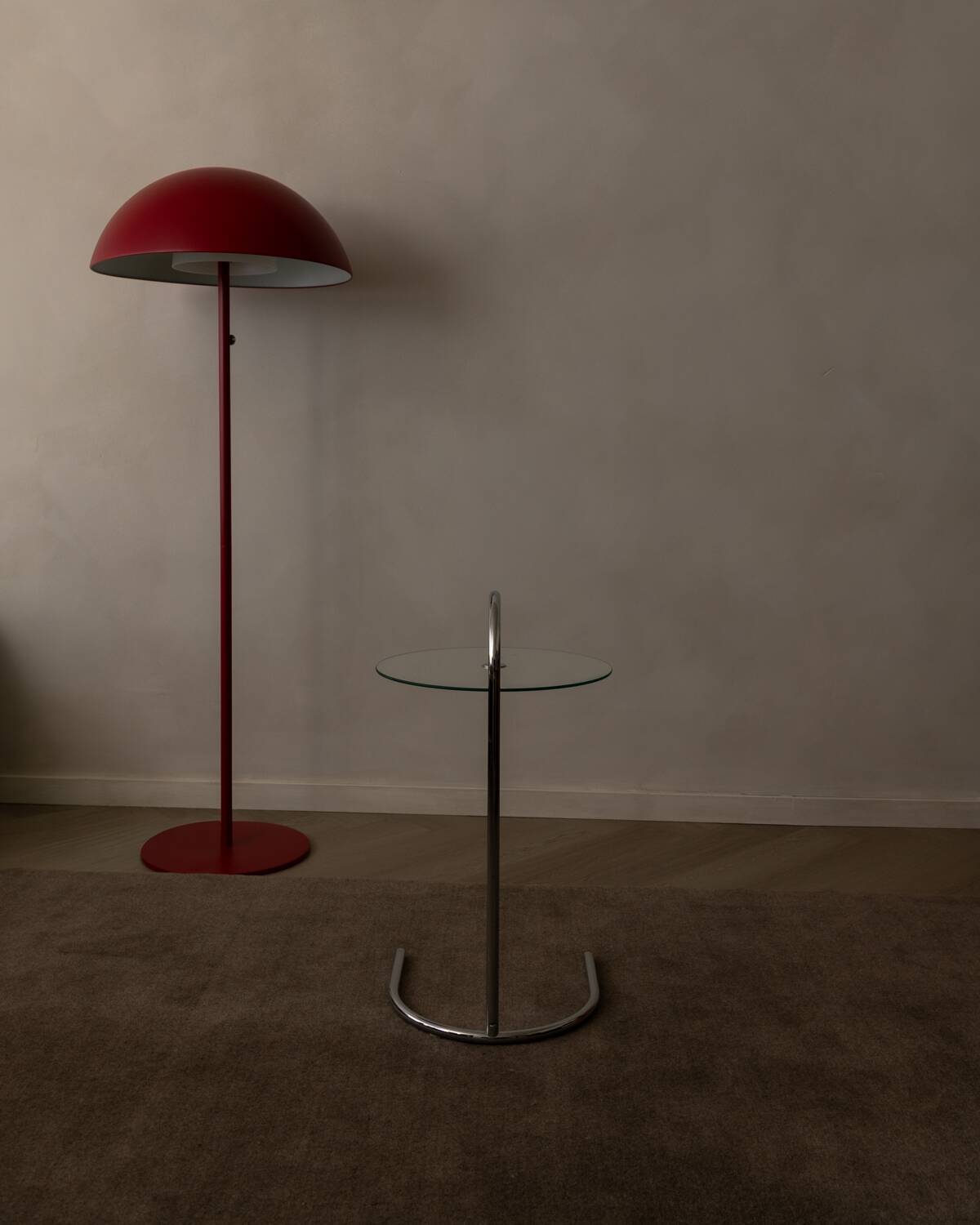 Vintage IKEA RY side table by Tord Björklund – Chrome and glass – Postmodern