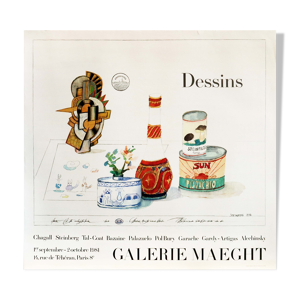 Affiche originale en lithographie,