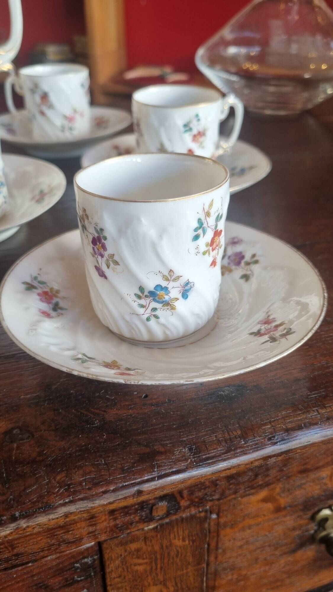 Antique fine porcelain coffee set