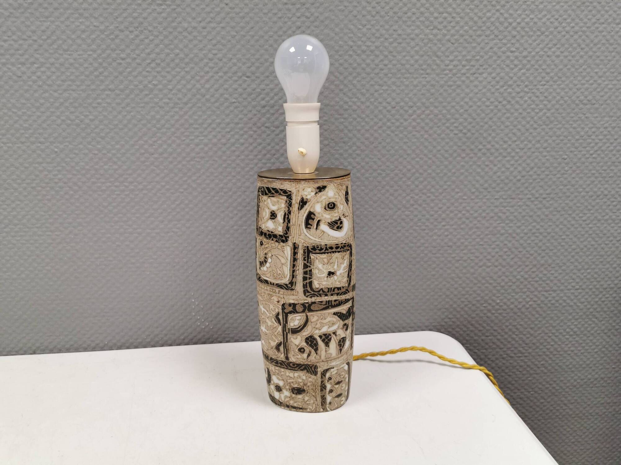 Large ceramic table lamp from Danish Royal Copenhagen.