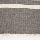 7x9 Grey & Beige Anatolian Flatweave Kilim Rug, 225x276 Cm