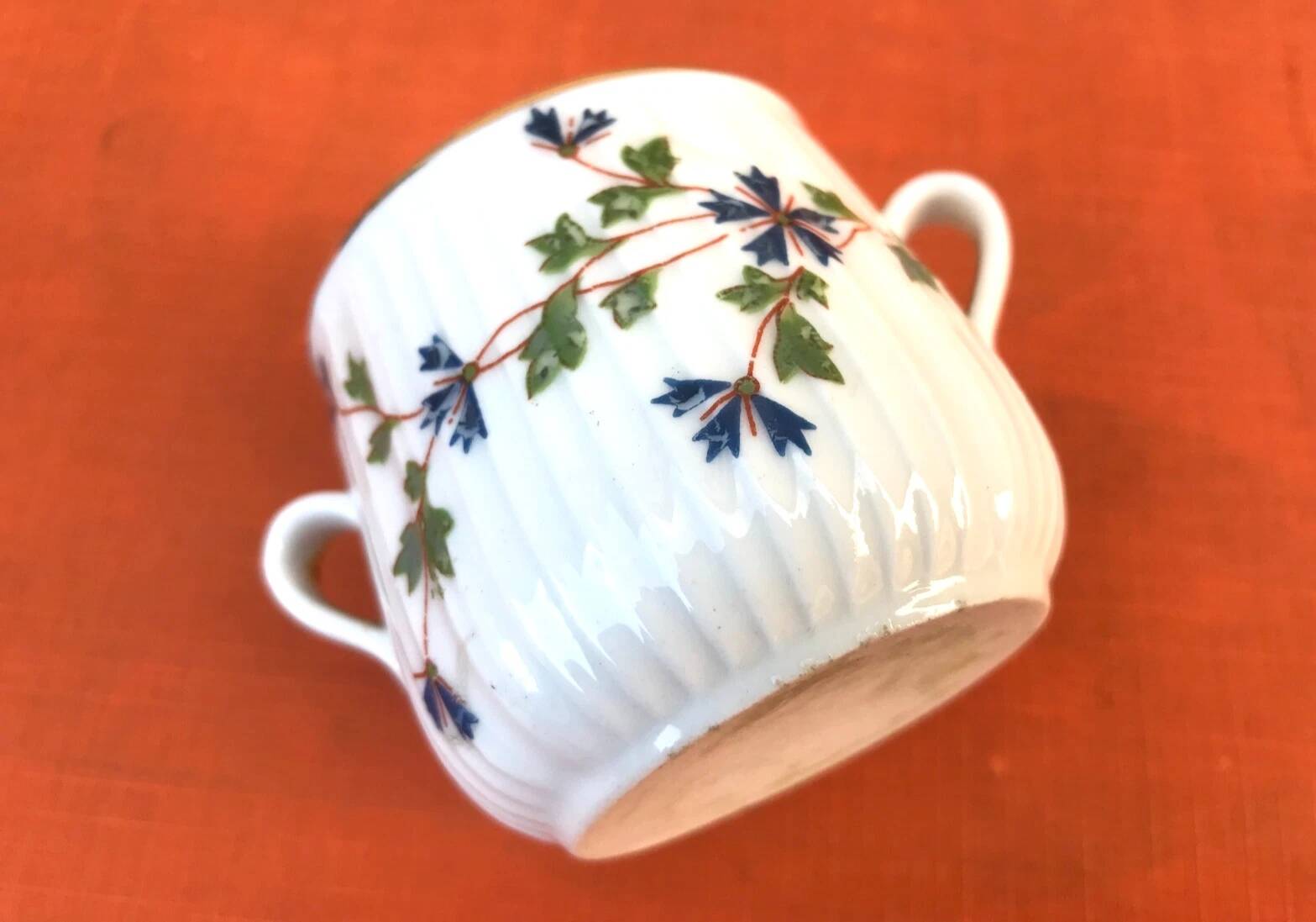 1900s Porcelain cream jug with Forget-me-not decoration
