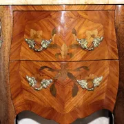 Louis XV style bedside table in marquetry rosewood