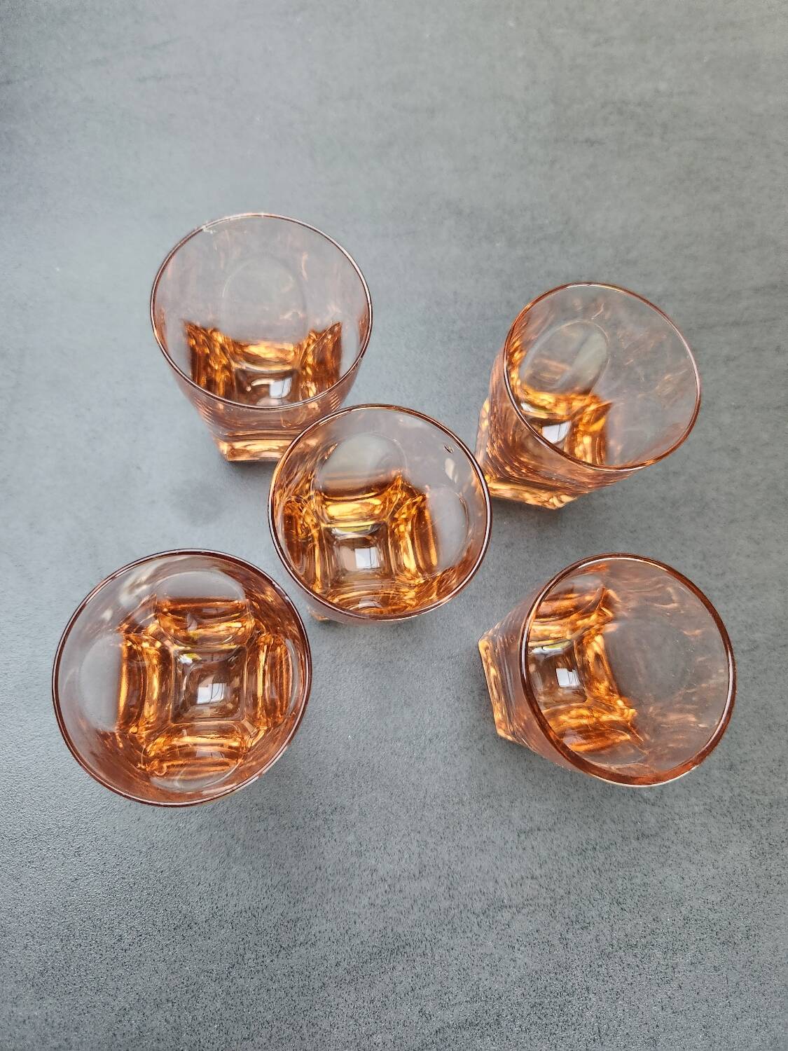 Set of 5 antique digestif glasses