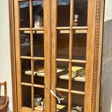 Vitrine art déco bois brut
