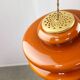Mid-century italian brass and glass pendant lamp