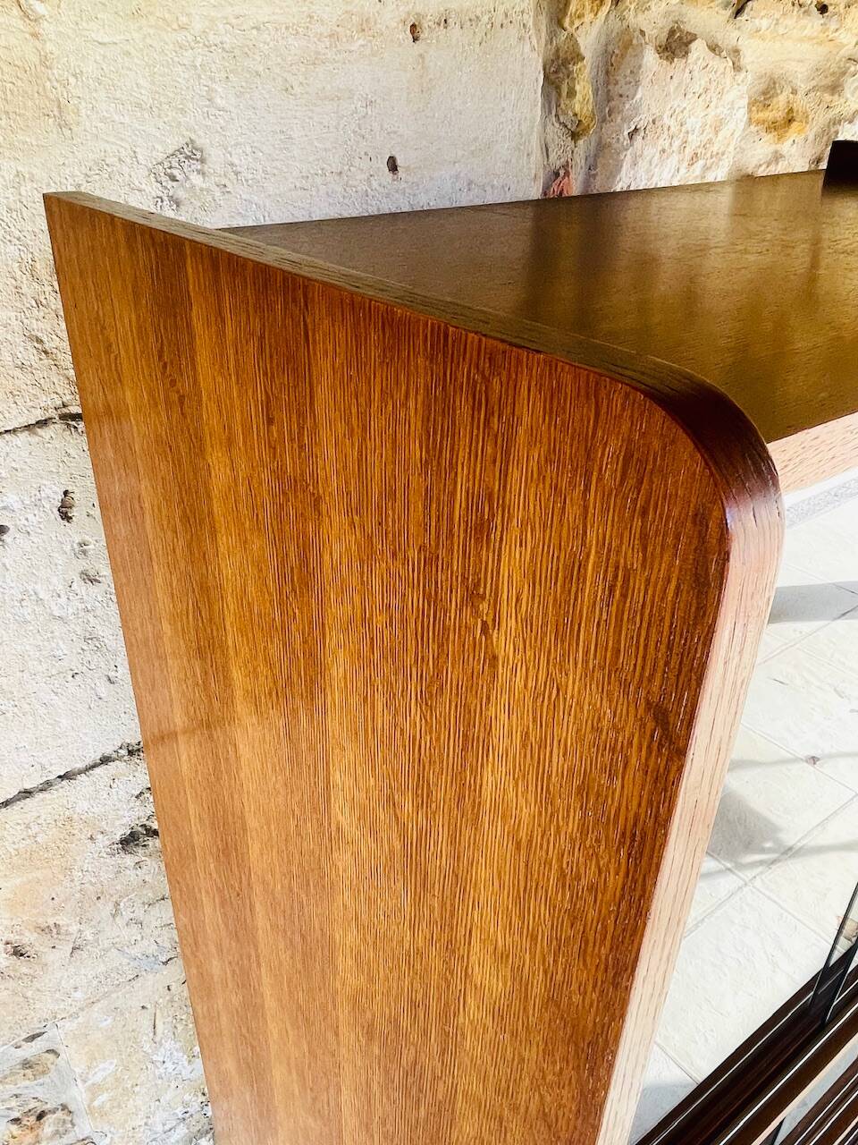 Storage unit/Library with sliding glass doors 1960s