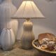 Modern Swedish table lamp with a ceramic base by Anna-Lisa Thomson, mid-1900s.