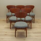 Set of six teak chairs, Danish design, 1970s, production: Denmark