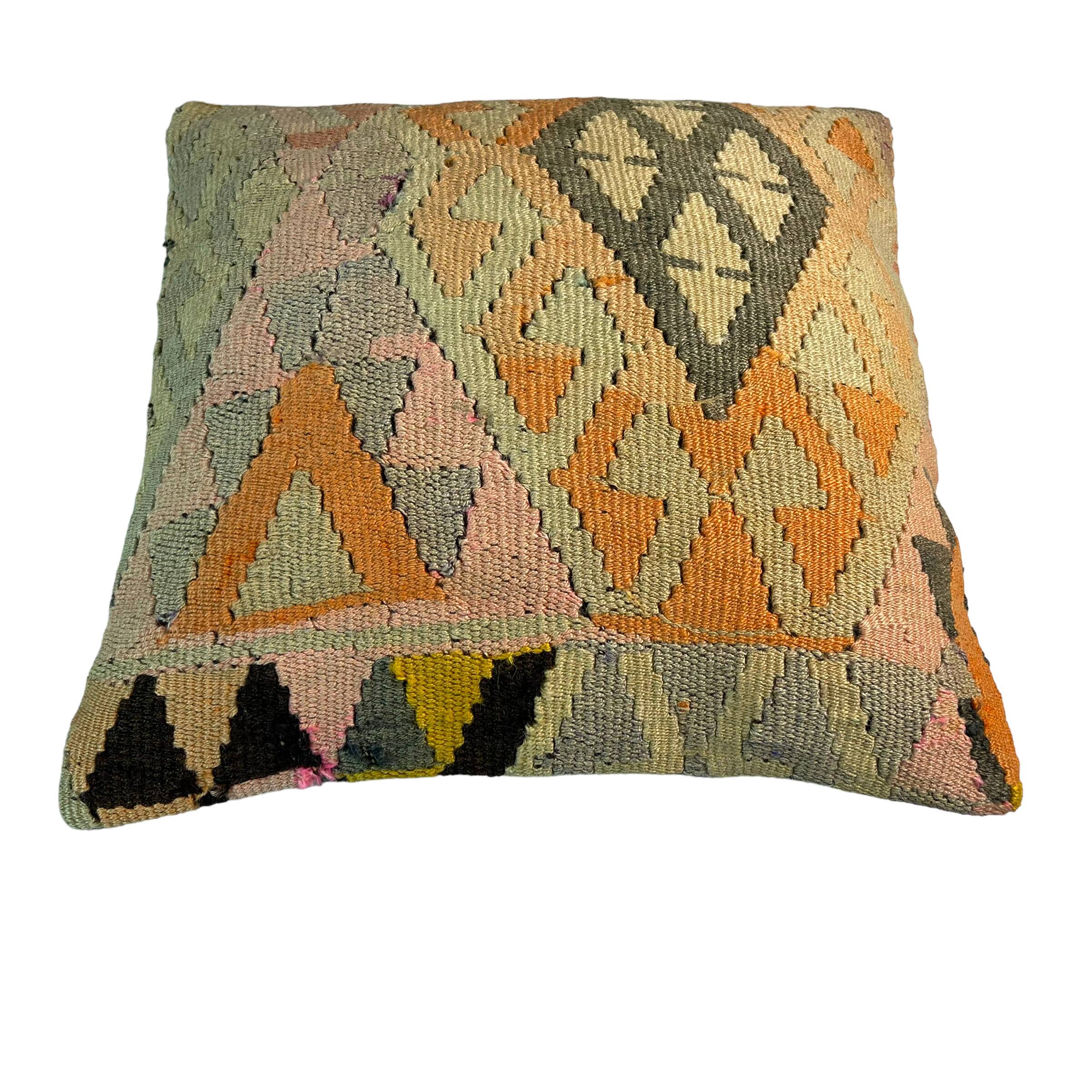Housse de coussin Kilim turc vintage, 45 x 45 cm