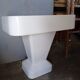 Washbasin design epoch 1970s enamelled ceramic