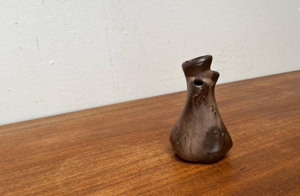 Organic studio pottery vase in mid-century style by Montanus & Remy, Germany, 1960s.