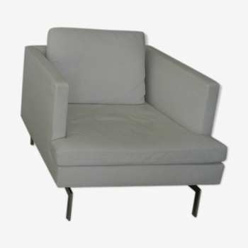 Armchair by Cinna designer Didier Gomez - in white leather