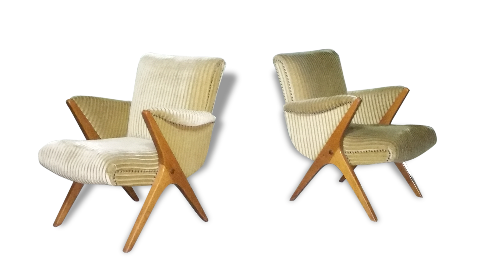 1/3 chairs 50s 60s Karpen compass