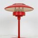 Rare lampe de bureau/table Lyskær rouge / design danois moderne / années 1970 / 1980 / postmoderne