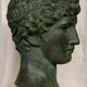 Bust Apollo greco roman magnificent patina ancient bronze