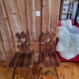 Chaises alpine de mariage rustiques