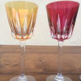 Colored wine glasses