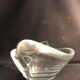 Crystal cup Daum free form signed empty fruit cup pocket