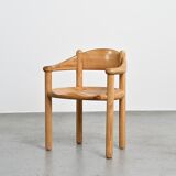 Set of 6 solid pine chairs by Rainer Daumiller, Denmark, circa 1970.