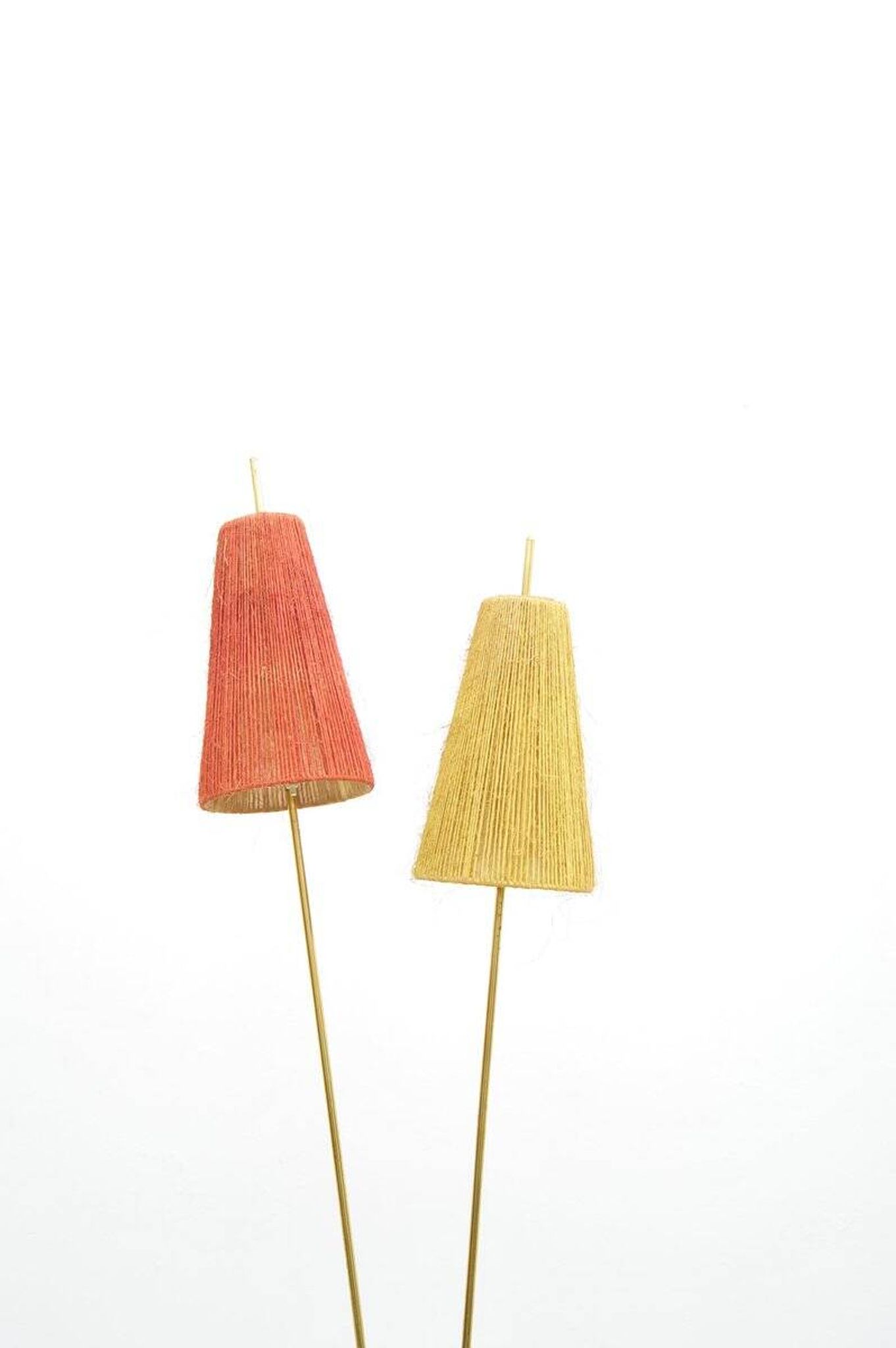 Floor lamp with brass base, 1950s