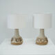 Set of two ceramic Svend Aage Jensen table lamps