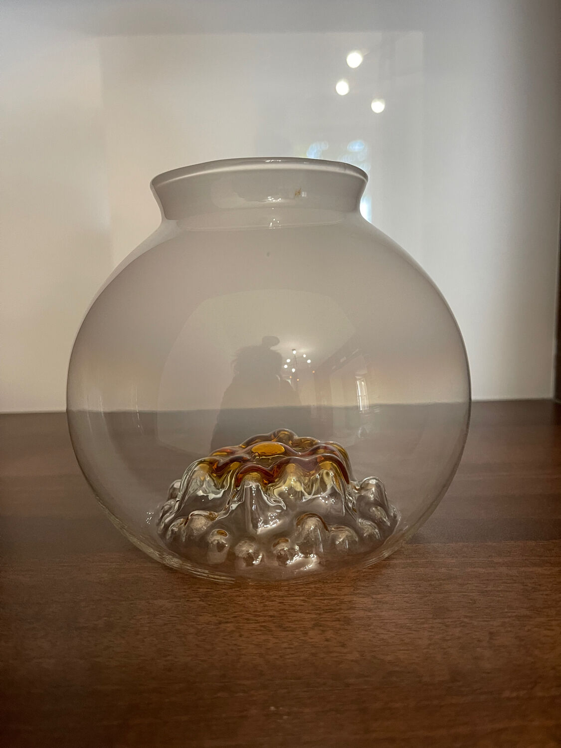 Rare set of 5 "Volcan" globes - Murano or Empoli glass - Vintage 19