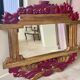 LARGE ITALIAN MIRROR in ART DECO style in gilded wood with fruit decoration