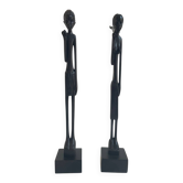 Pair of African wooden sculptures