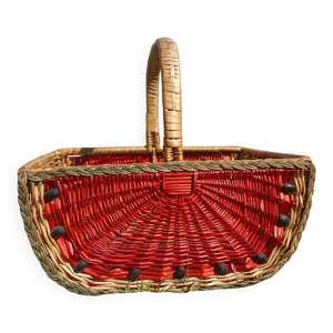 Panier pastèque rétro