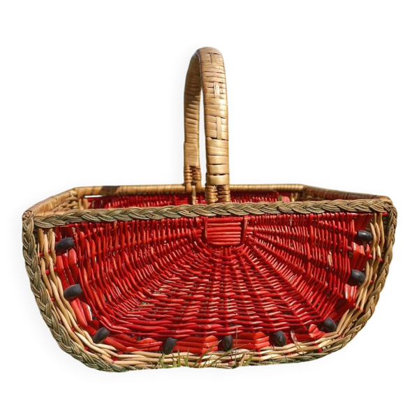 Panier pastèque rétro