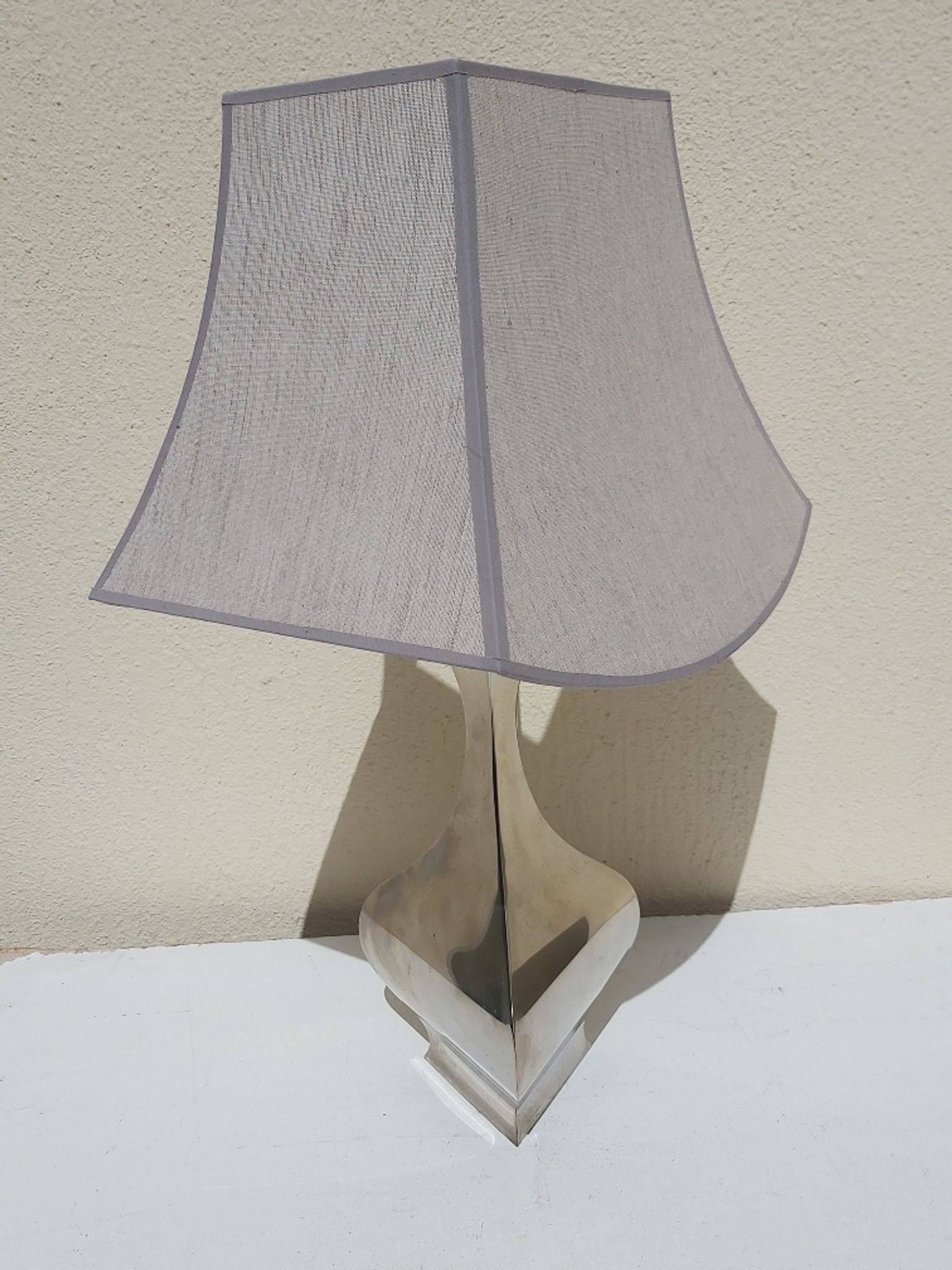 70s stainless steel lamp design