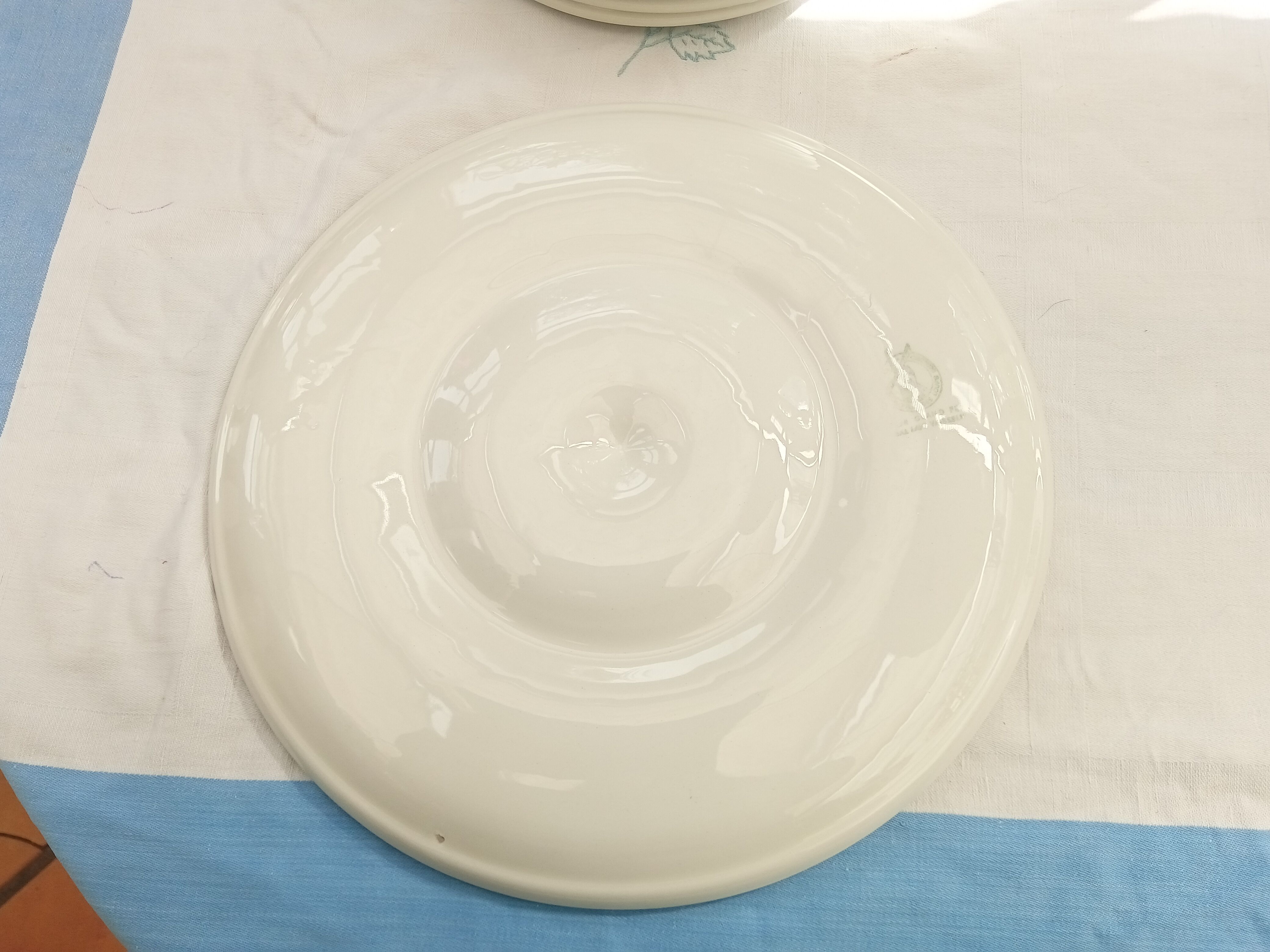12 oyster plates Moulin des loups with dish