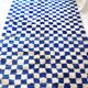 Majorelle Blue Moroccan Checkerboard Rug. Handmade, 100% pure wool. 255x165cm