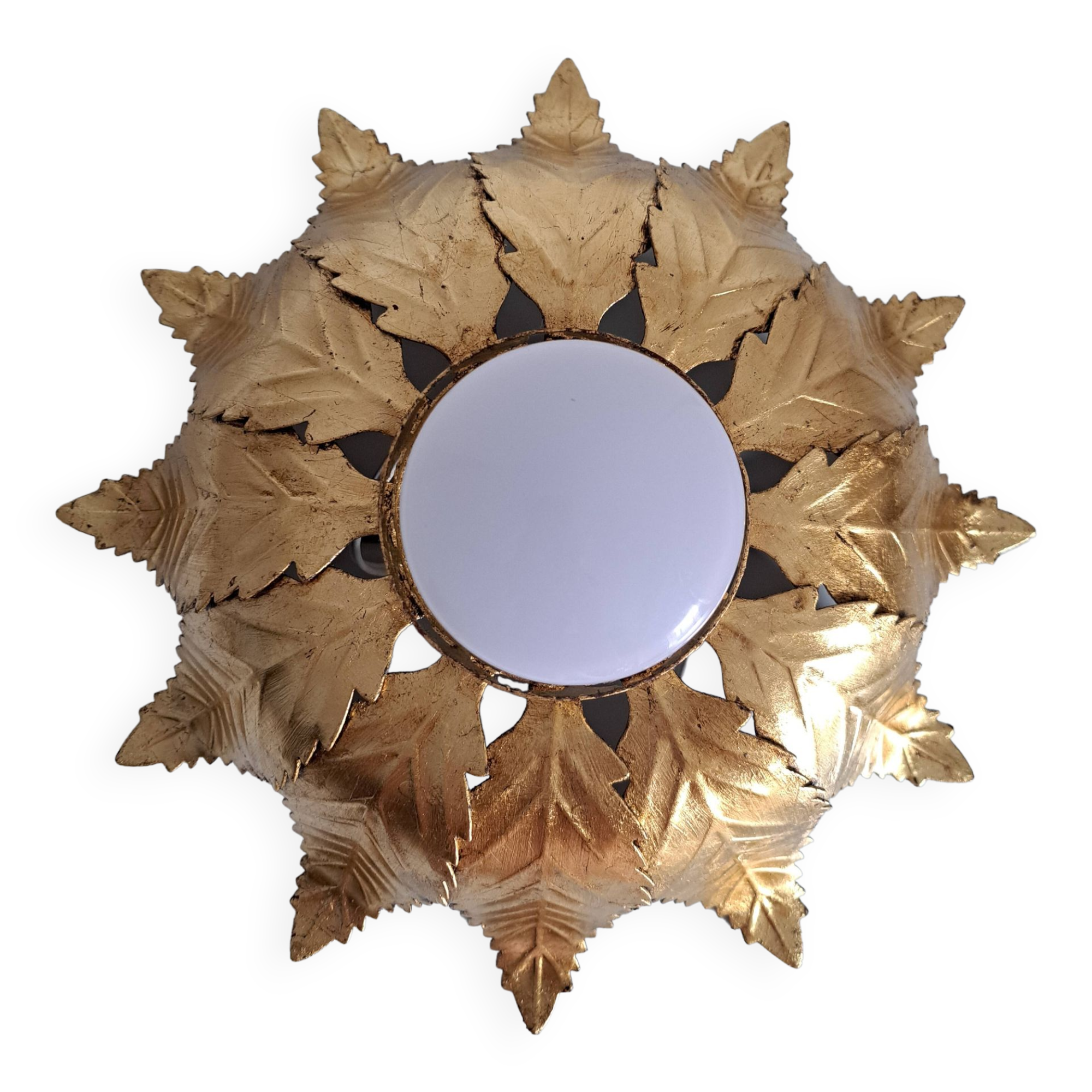 Gold metal ceiling light