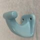 Sky-blue glazed porcelain hook