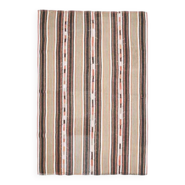 1970s vintage Turkish Oushak handmade wool cotton tan area rug 176x276