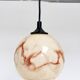 Round vintage ceiling lamp with marble pattern, 1960s