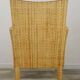 Fauteuil en bois et rotin tressé