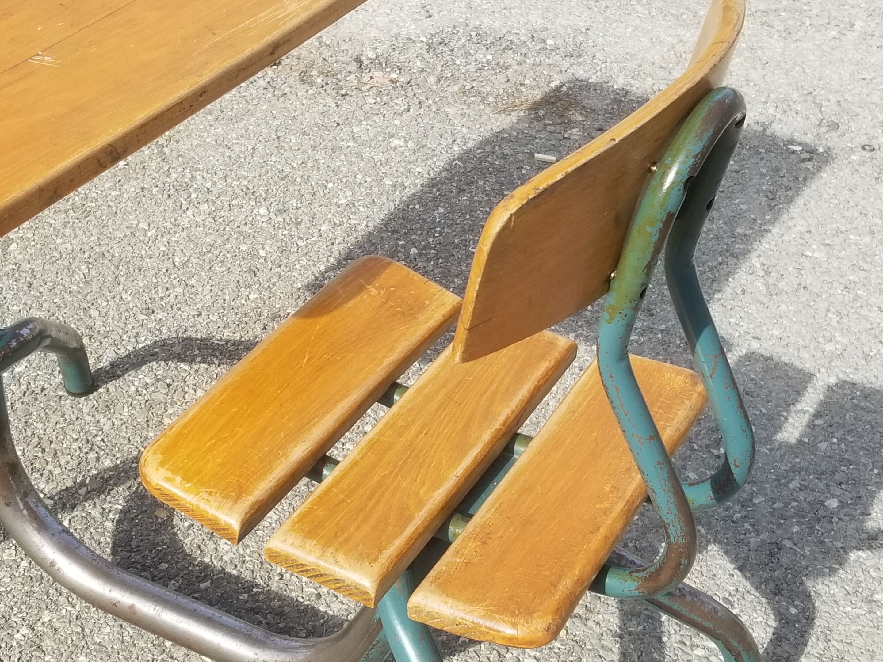 Vintage 1-seater school desk 50