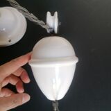 Old white ceramic pendant lamp