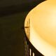 Minimalist 1970s aluminium suspension, mid-century light fixture.